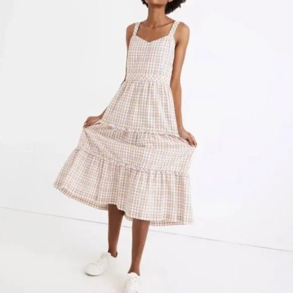 Madewell Gingham Midi Dress